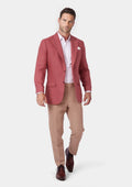 Hudson Tuscan Red Linen Jacket - SARTORO