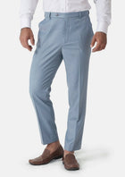 Ice Blue Twill Pants - SARTORO225