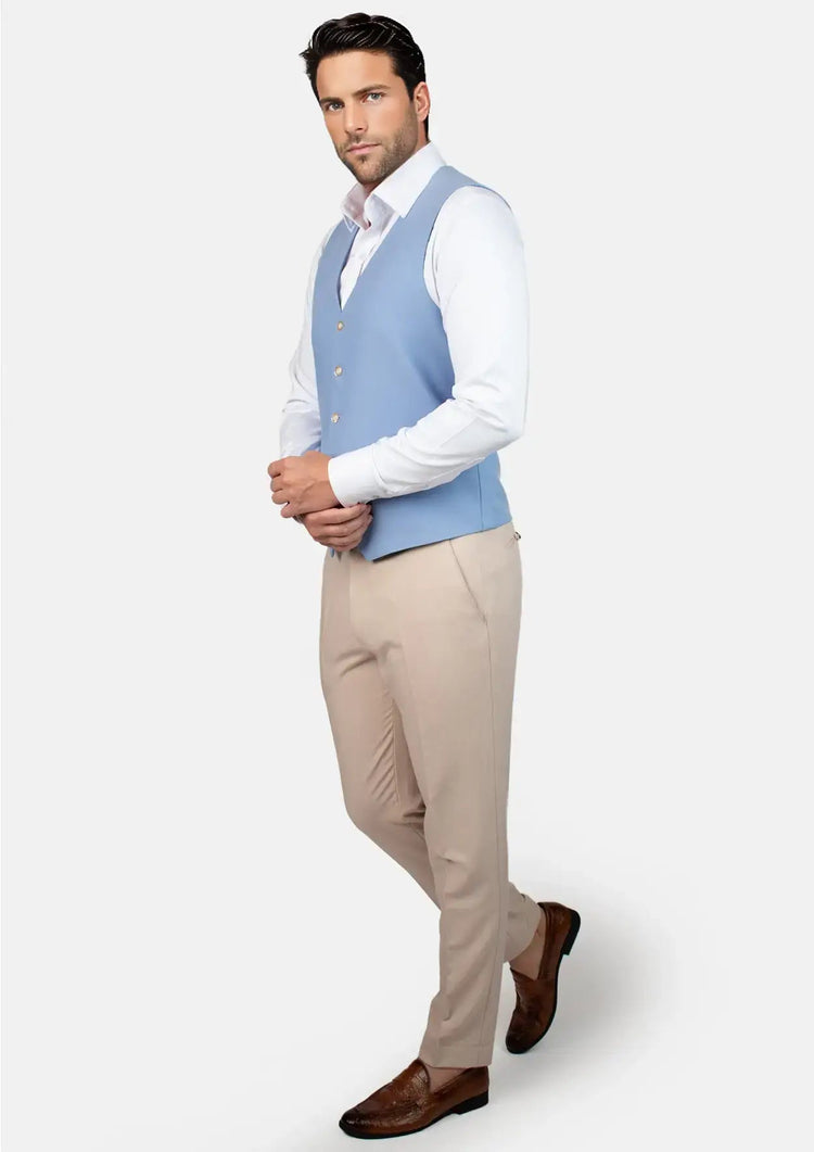 Icy Blue Vest - SARTORO234