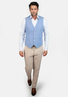 Icy Blue Vest - SARTORO781