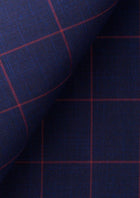 Indigo Blue Windowpane Vest - SARTORO102