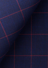 Indigo Blue Windowpane Vest - SARTORO