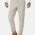 Ivory Cotton Chino Pants - SARTORO
