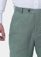 Jade Green Linen Pants - SARTORO204