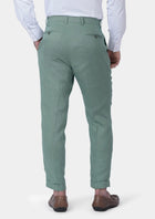 Jade Green Linen Pants - SARTORO654
