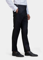 Jet Black Twill Pants - SARTORO281