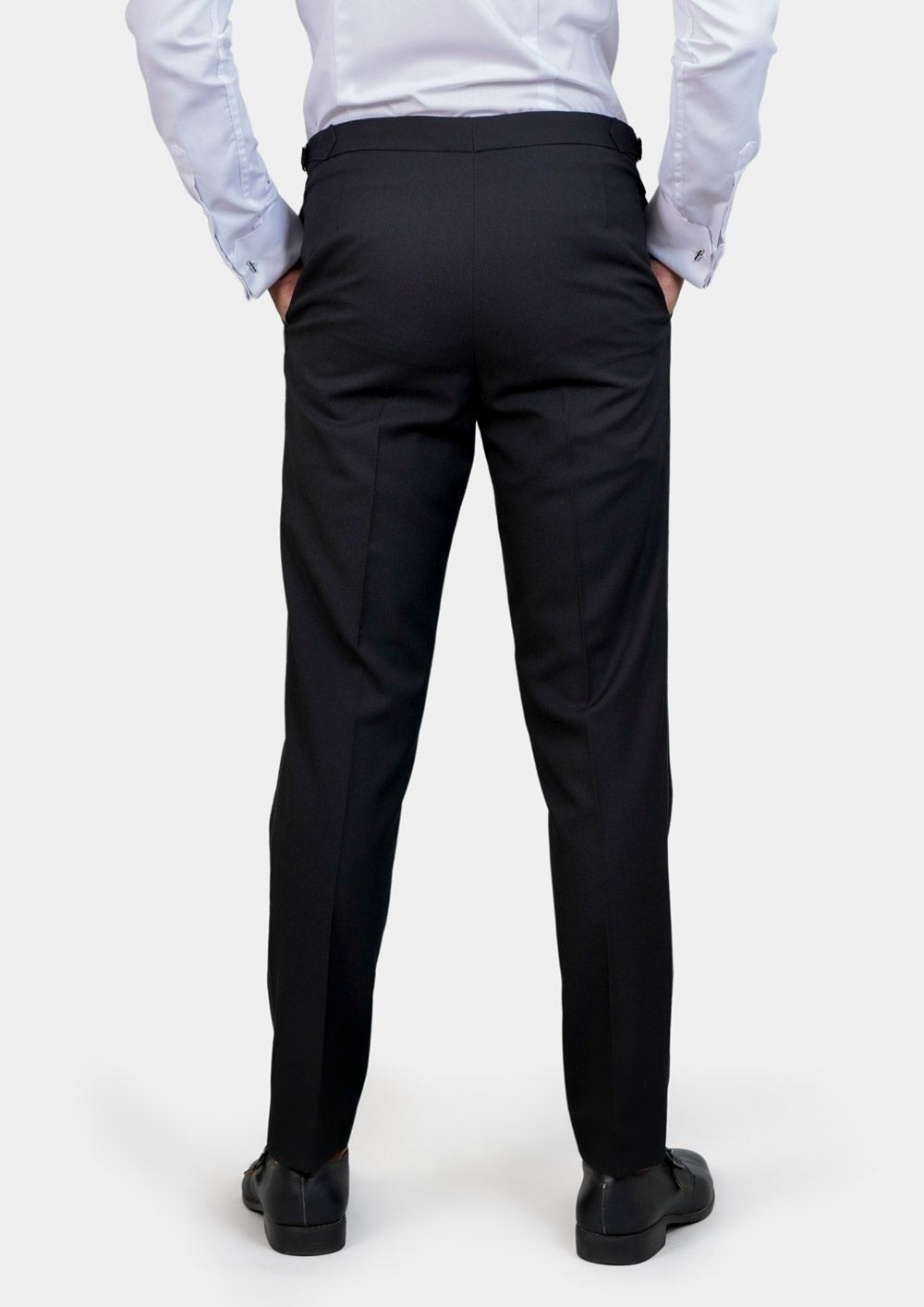 Jet Black Twill Pants - SARTORO