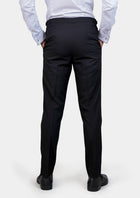 Jet Black Twill Pants - SARTORO346