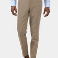 Khaki Cotton Chino Pants - SARTORO