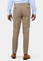 Khaki Cotton Chino Pants - SARTORO147