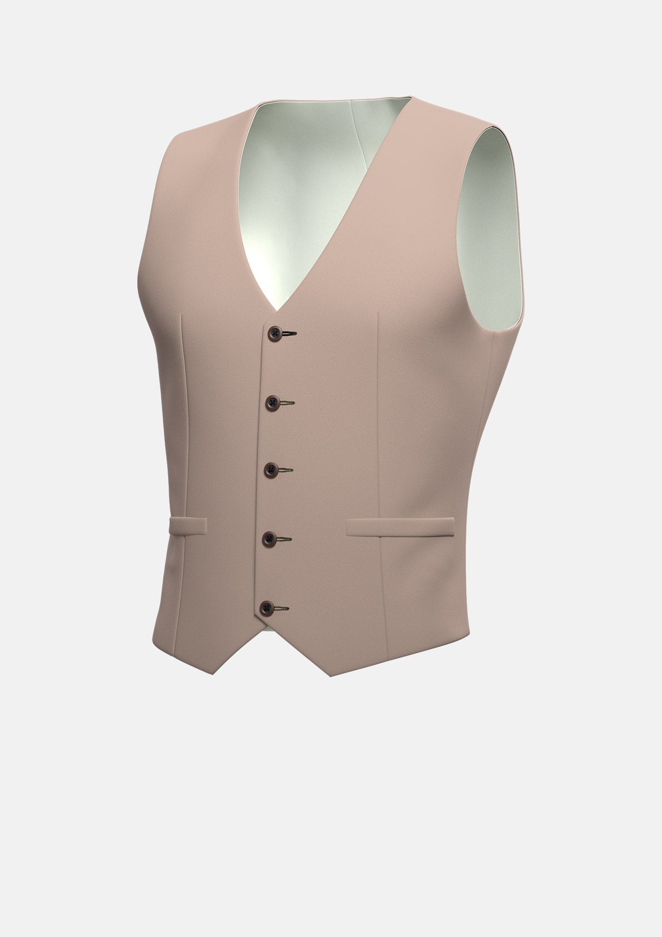 Khaki Cotton Vest - SARTORO