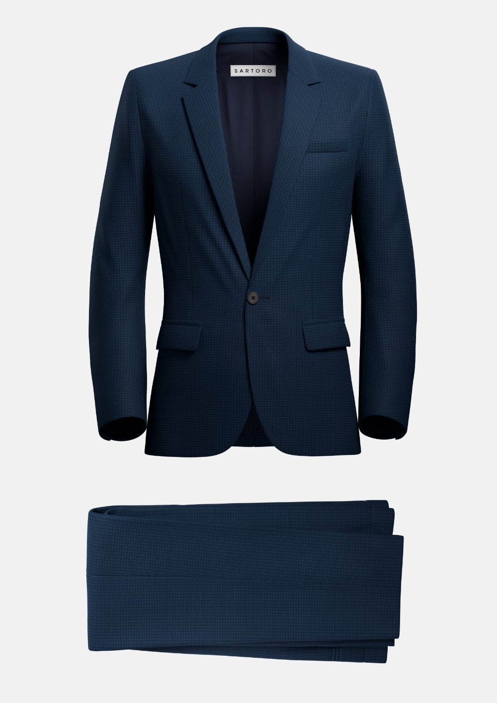 Lafayette Blue Microcheck Suit - SARTORO