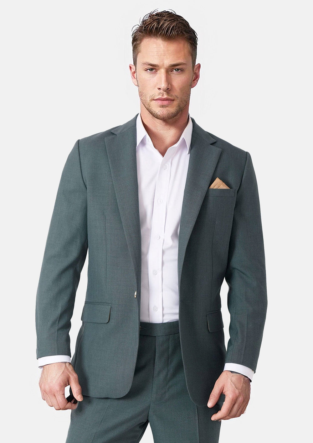 Lafayette Sage Sharkskin Suit260