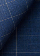 Lapis Blue Windowpane Vest - SARTORO72