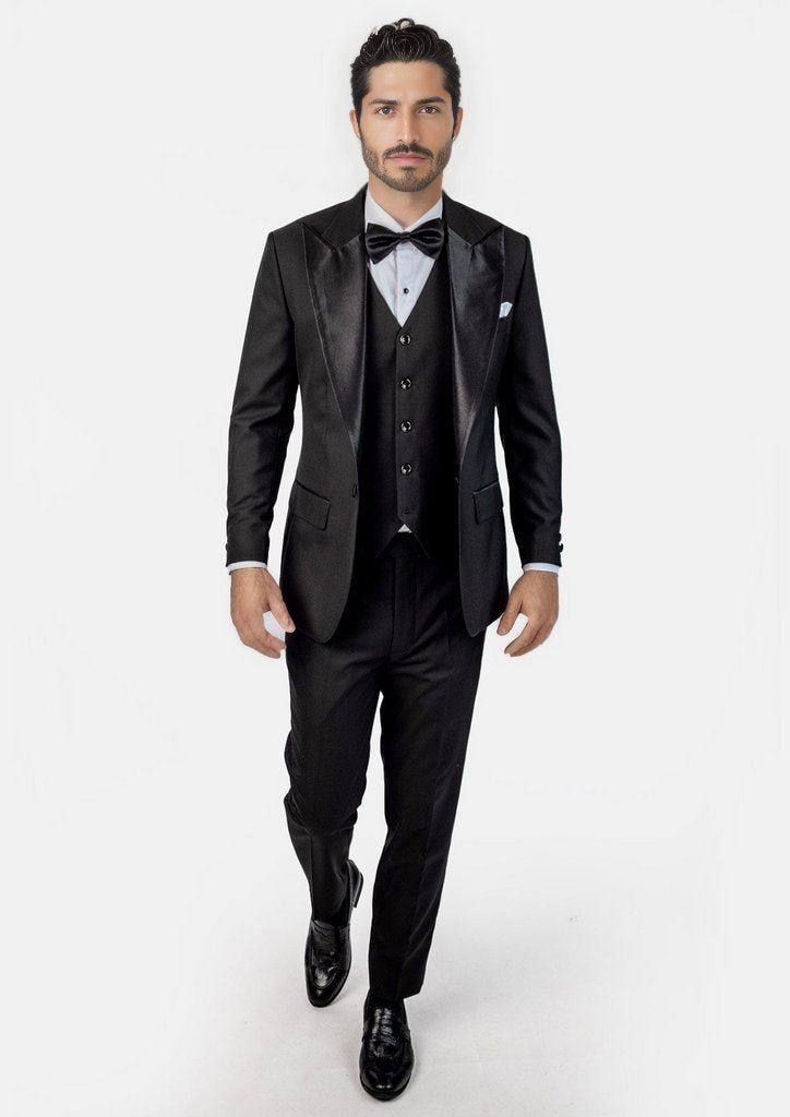 Liberty Black Sharkskin Tuxedo - SARTORO