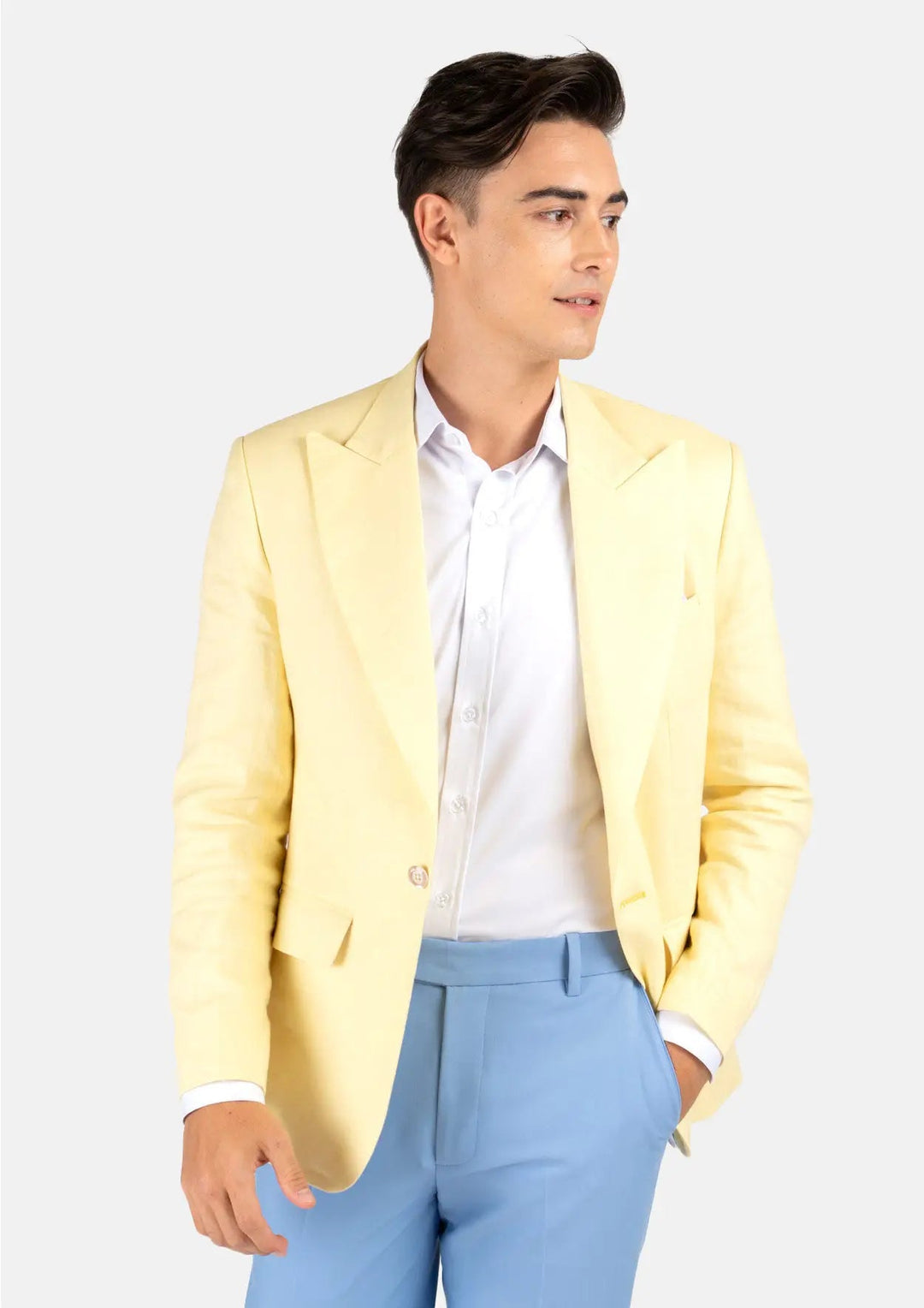 Liberty Light Yellow Linen Jacket SARTORO