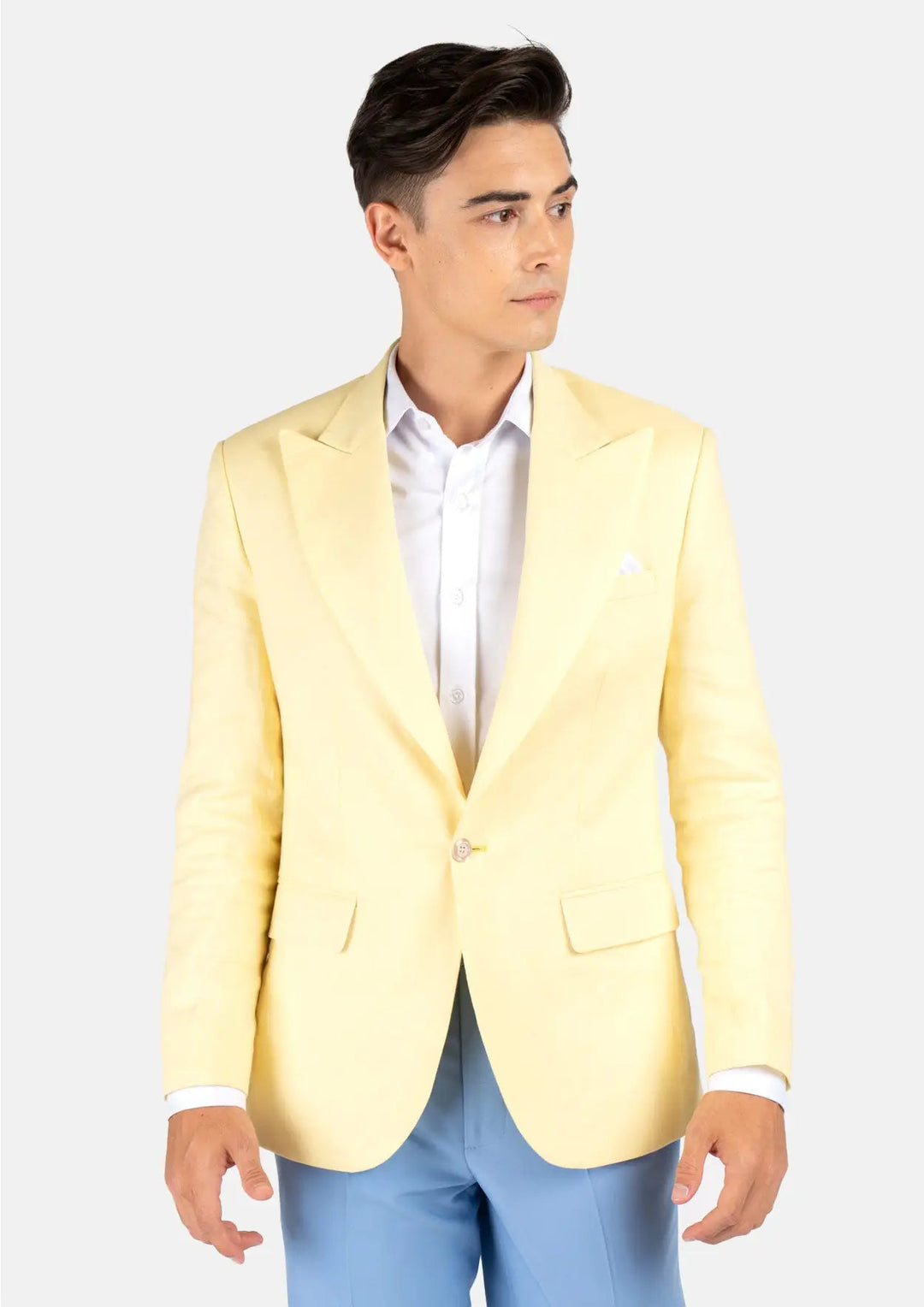 Light yellow blazer mens discount