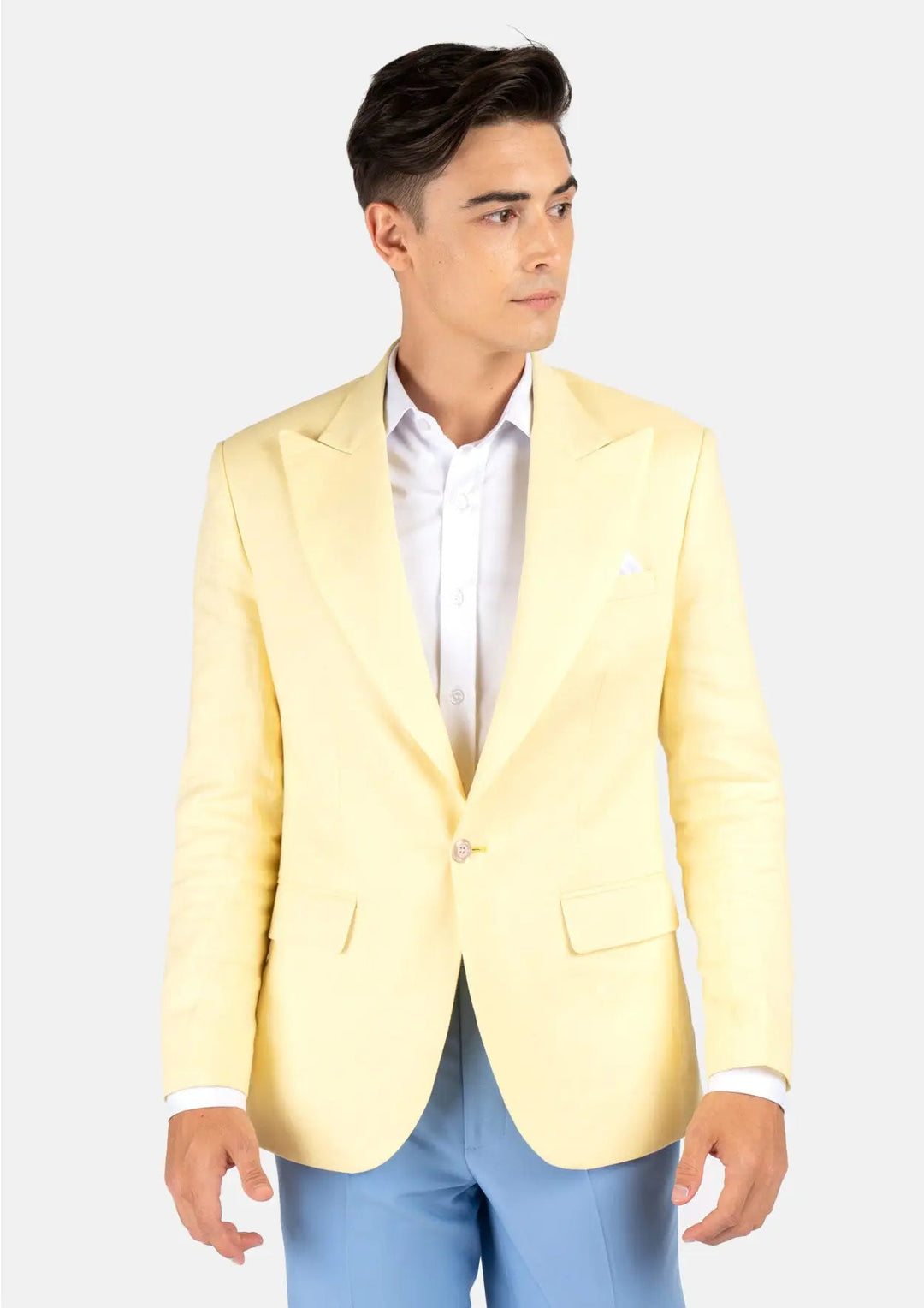 Liberty Light Yellow Linen Jacket - SARTORO