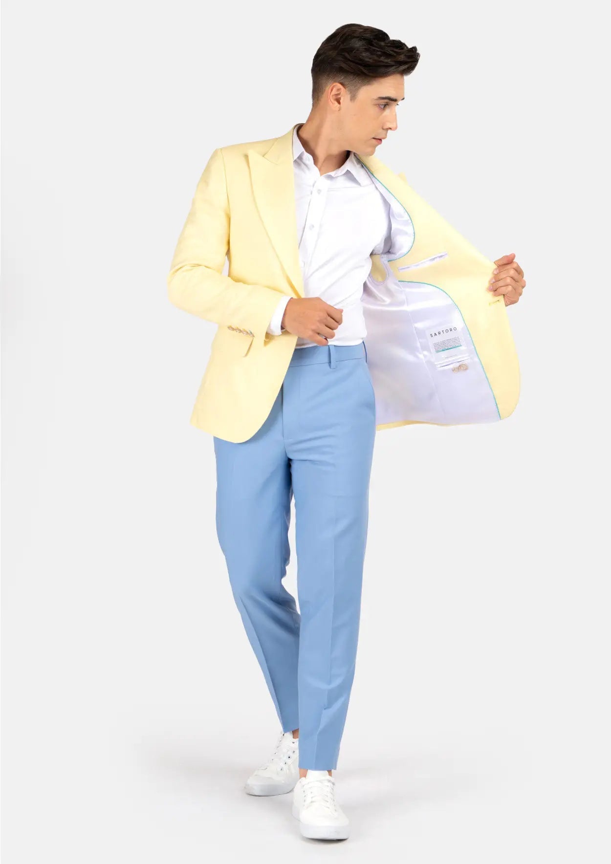 Liberty Light Yellow Linen Jacket - SARTORO