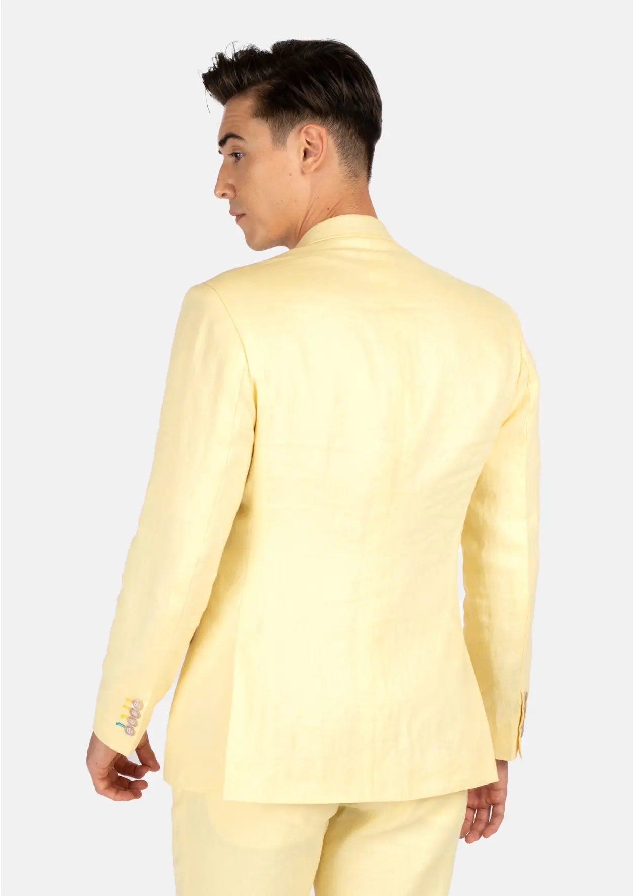 Liberty Light Yellow Linen Jacket - SARTORO