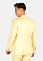 Liberty Light Yellow Linen Suit - SARTORO380