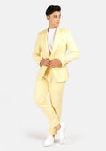 Liberty Light Yellow Linen Suit - SARTORO