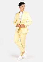 Liberty Light Yellow Linen Suit - SARTORO60