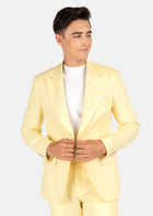 Liberty Light Yellow Linen Suit - SARTORO299