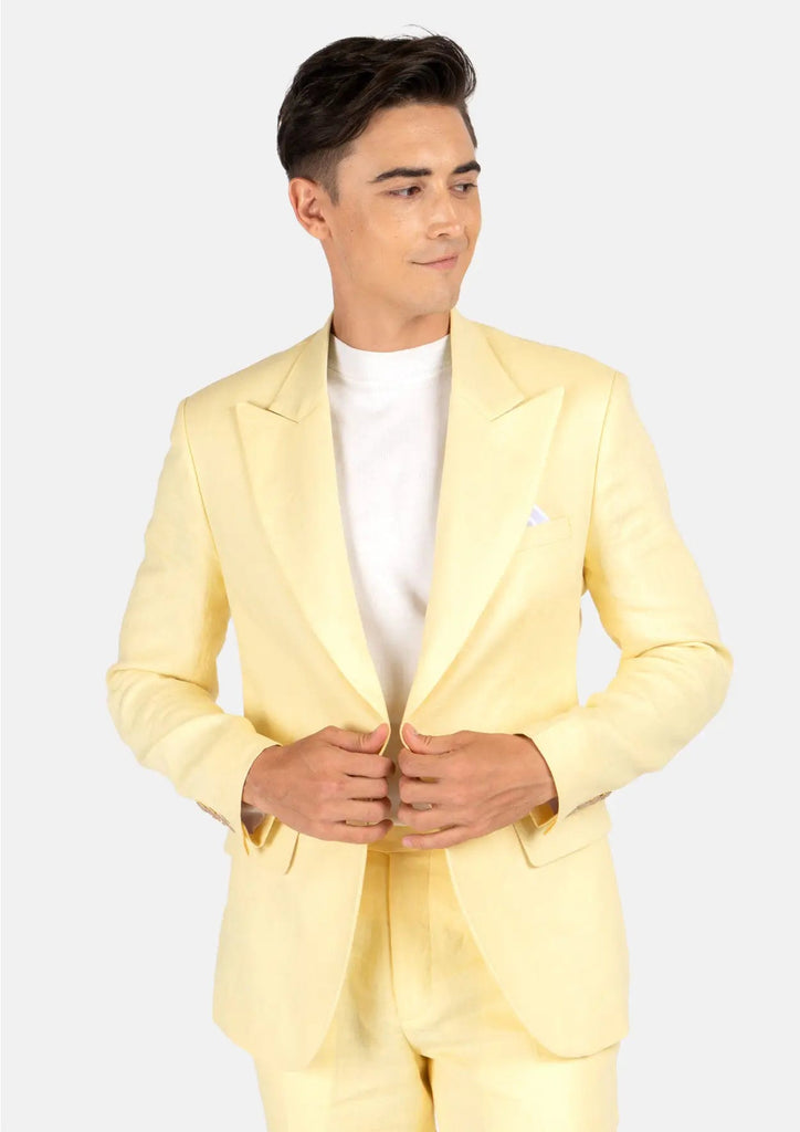 Buy READYON Cotton Blend Solid Yellow Suit and Trouser 2 PCS Set for Men  (READYON-TS-A135) at Amazon.in
