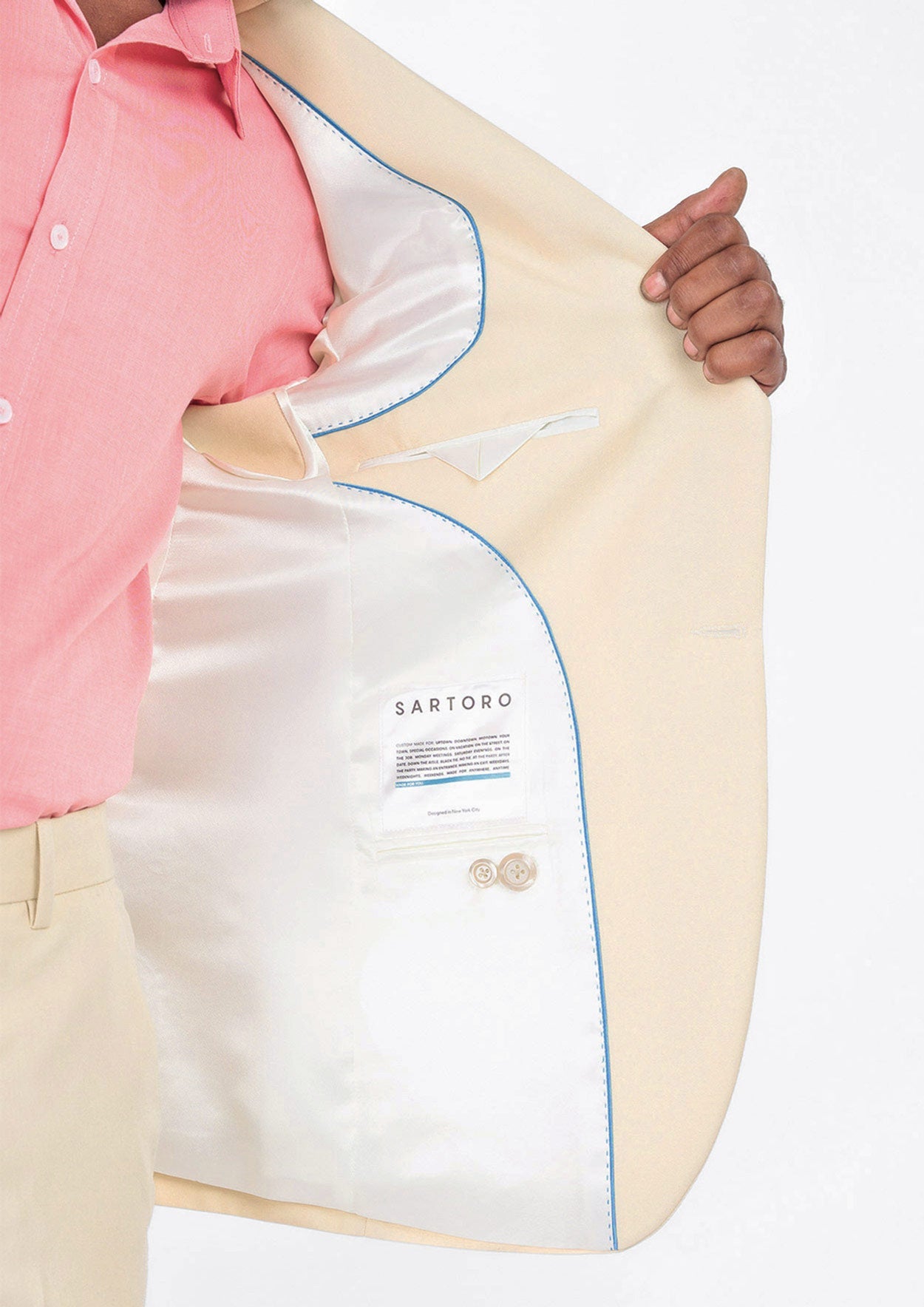 Liberty Sand Cotton Suit - SARTORO