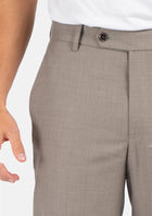 Light Brown Sharkskin Pants - SARTORO716