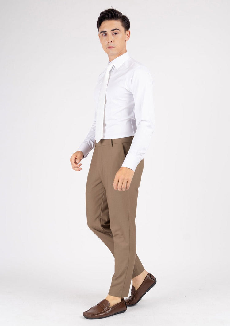 Light Brown Stretch Pants - SARTORO