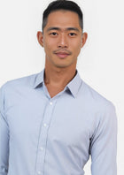 Light Grey Egyptian Cotton Broadcloth Shirt - SARTORO119