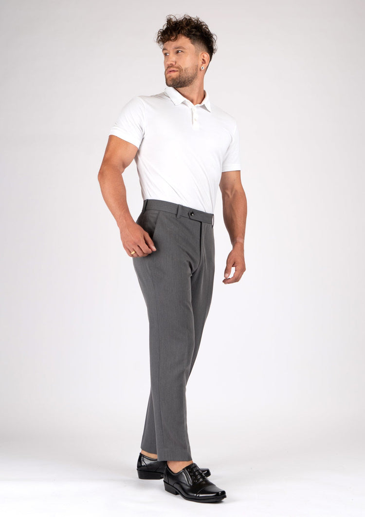 Light Grey Stretch Pants - SARTORO