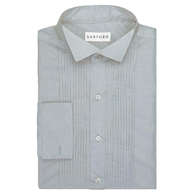 Light Grey Tuxedo Shirt - SARTORO