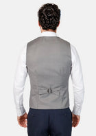 Light Grey Twill Vest - SARTORO110
