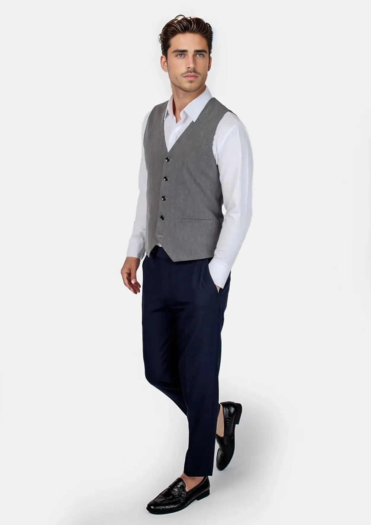 Light Grey Vest - SARTORO