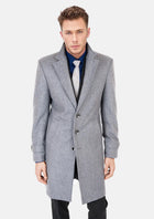 Light Grey Wool Classic Overcoat - SARTORO881