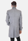 Light Grey Wool Classic Overcoat - SARTORO