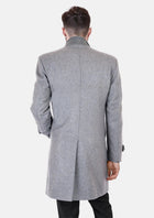 Light Grey Wool Classic Overcoat - SARTORO323