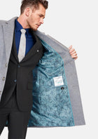 Light Grey Wool Classic Overcoat - SARTORO549