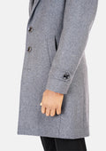 Light Grey Wool Classic Overcoat - SARTORO