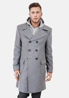 Light Grey Wool Signature Peacoat - SARTORO832