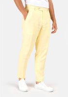 Light Yellow Linen Pants - SARTORO451