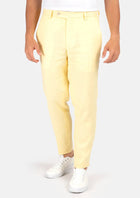 Light Yellow Linen Pants - SARTORO708