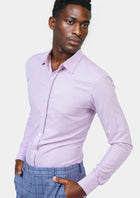 Lilac End On End Shirt - SARTORO925
