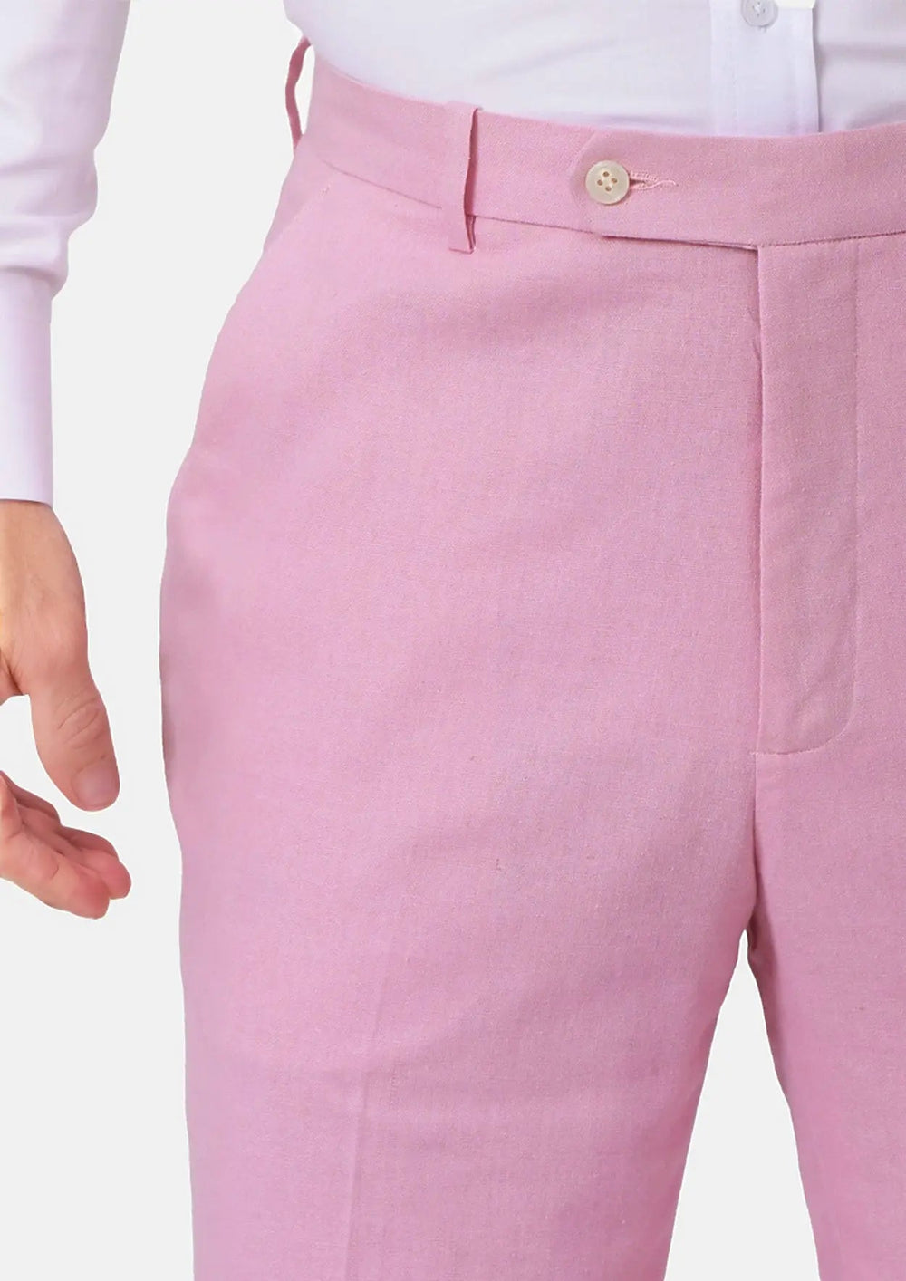 Lilac Linen Pants - SARTORO