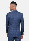 Madison Lapis Blue Windowpane Jacket - SARTORO