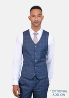 Madison Lapis Blue Windowpane Suit - SARTORO111