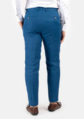 Marine Blue Linen Pants - SARTORO